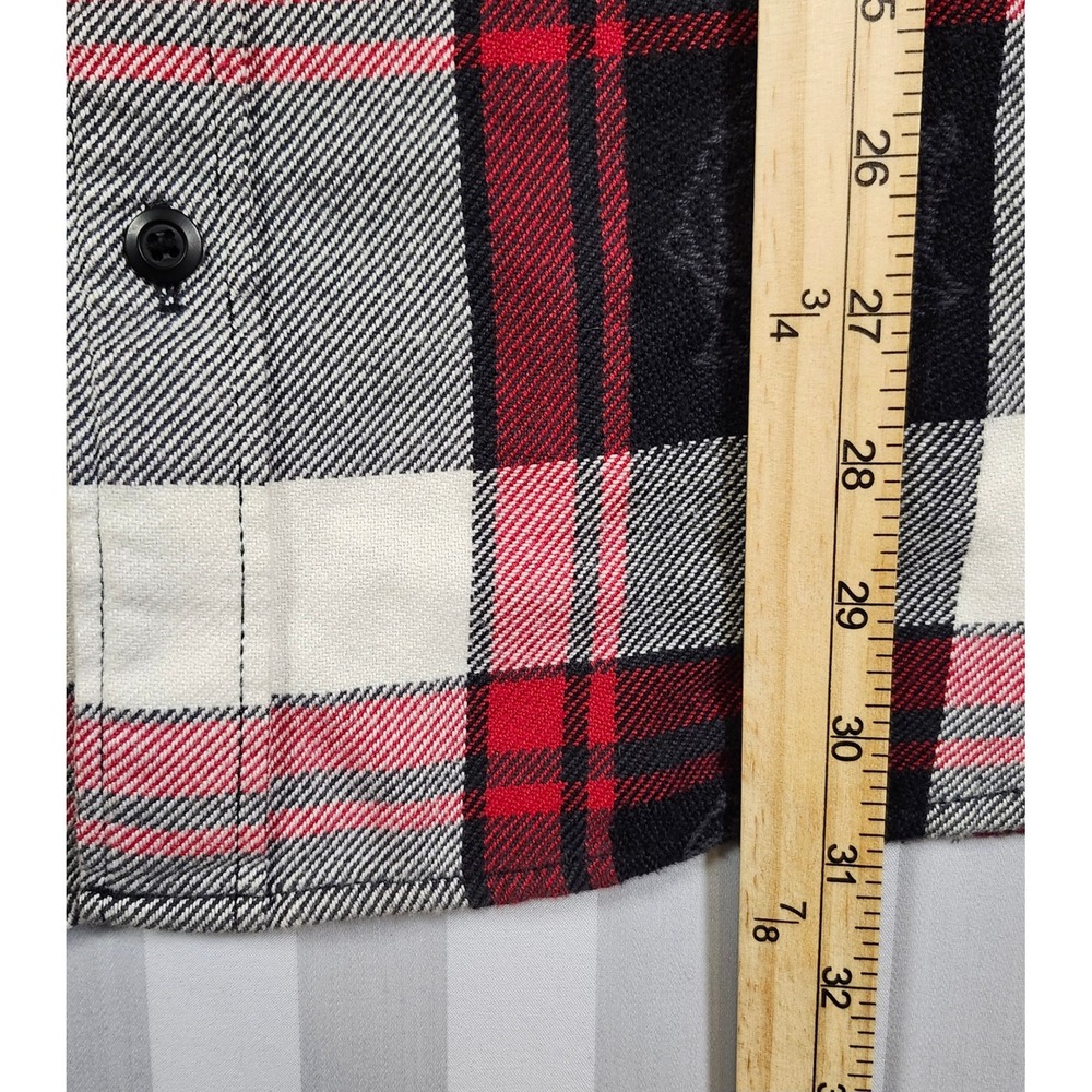 Vans Kyle Walker Rose Plaid Flannel Shirt Mens XL Red Black Button Skate 0031 - Picture 5 of 8